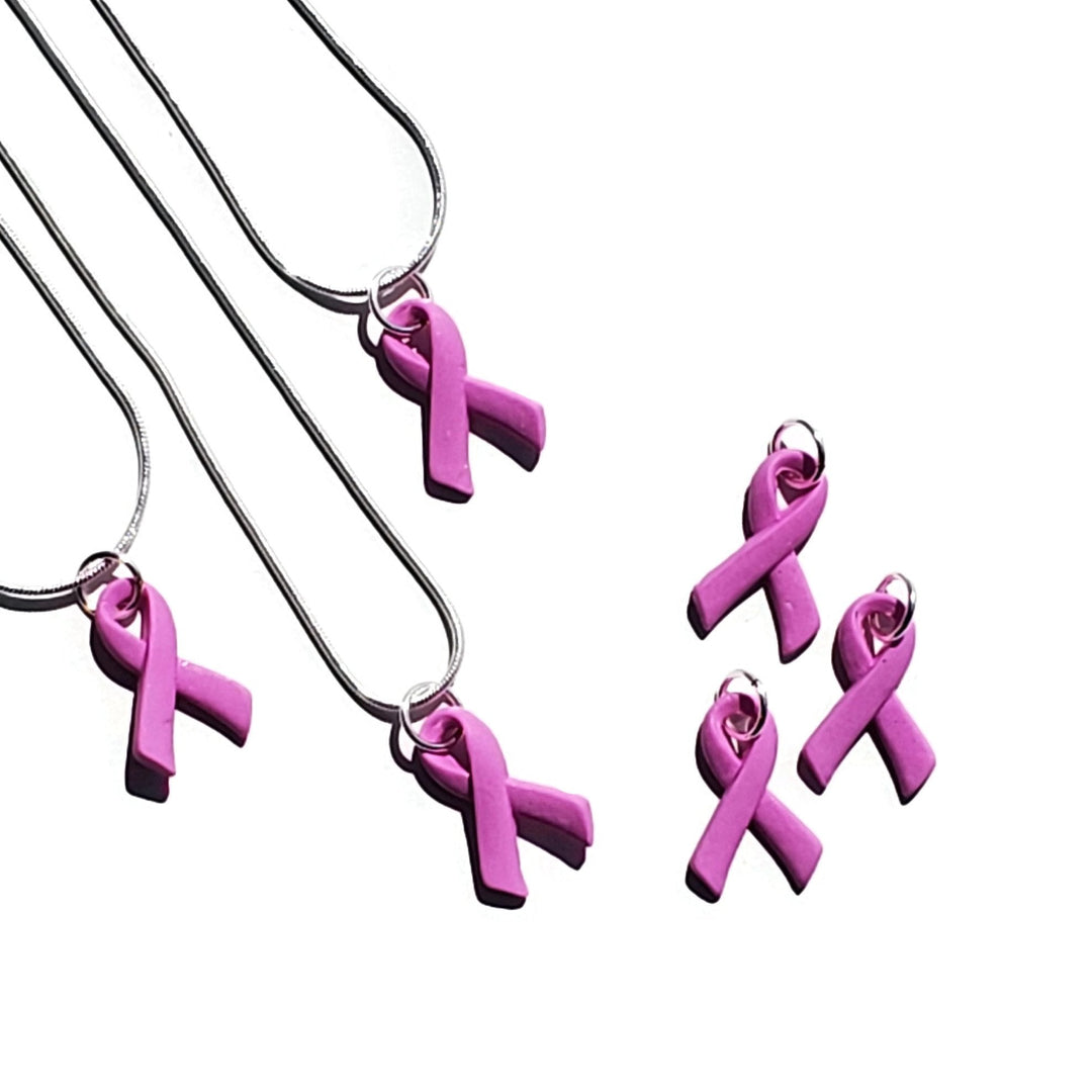 14mm x 20mm Pink Ribbon Pendant - Breast Cancer Awareness-Sale-Tiry Originals, LLC
