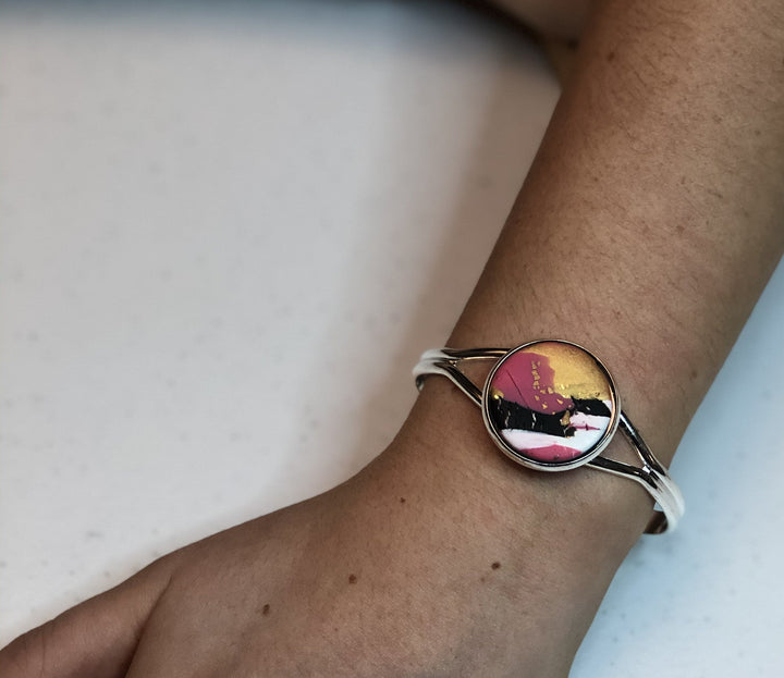 25mm Round Focal Bangle - A Day in Paris-Sale-Tiry Originals, LLC
