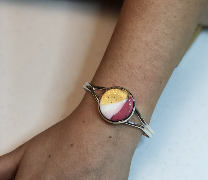 25mm Round Focal Bangle - A Day in Paris-Sale-Tiry Originals, LLC