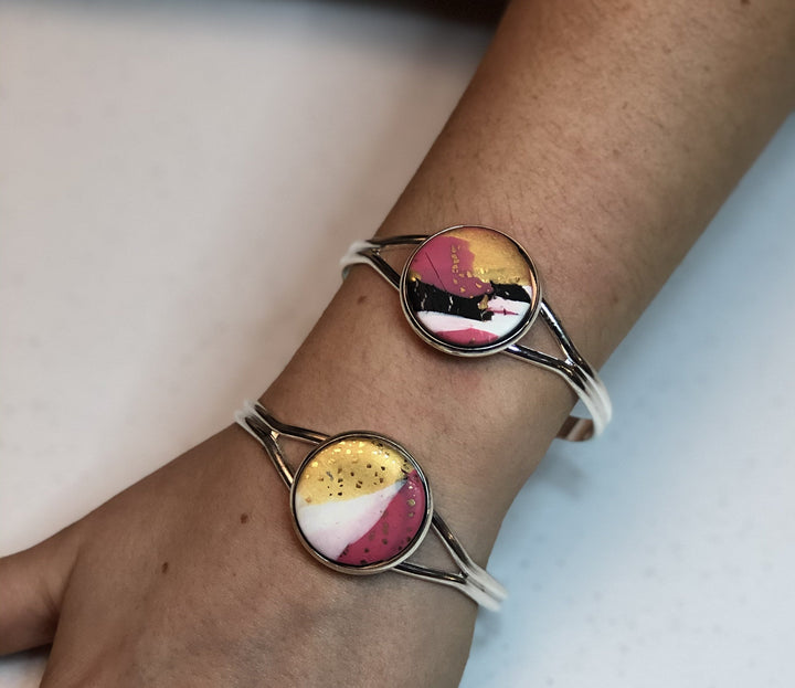 25mm Round Focal Bangle - A Day in Paris-Sale-Tiry Originals, LLC