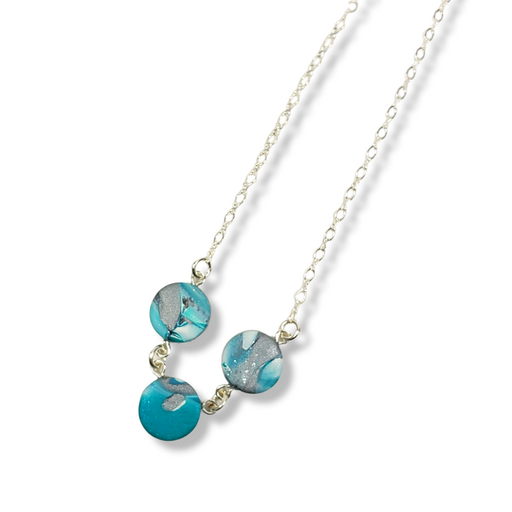 3 Small Coin Necklace - Turquoise Waters-Necklace-Tiry Originals, LLC