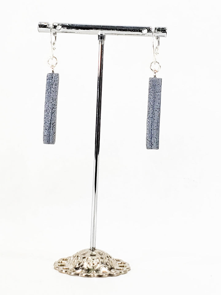 Bar Dangle Earrings - Silver-Earrings-Tiry Originals, LLC