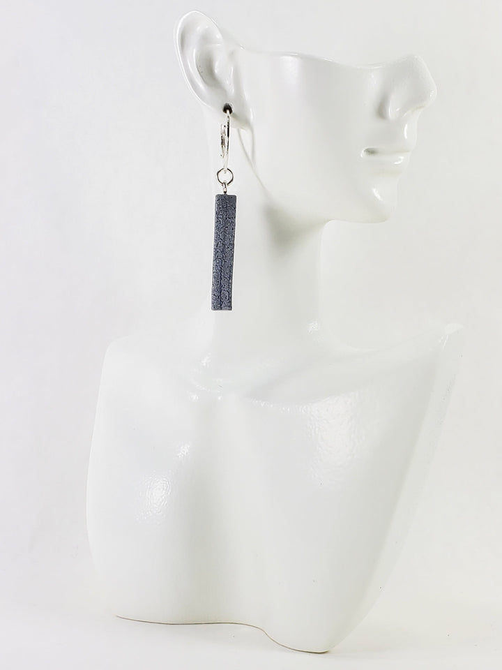 Bar Dangle Earrings - Silver-Earrings-Tiry Originals, LLC