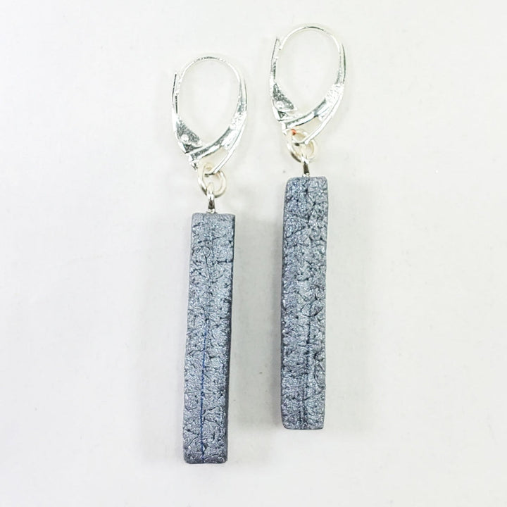 Bar Dangle Earrings - Silver-Earrings-Tiry Originals, LLC