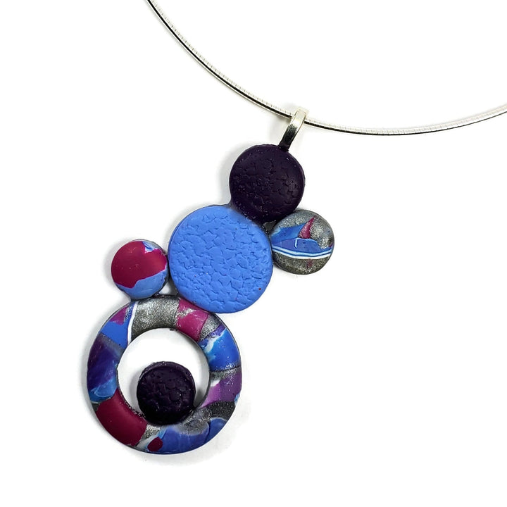 Bubbles Pendant- Double Donut - Blue-Sale-Tiry Originals, LLC