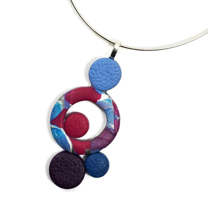 Bubbles Pendant - Small - Blue-Sale-Tiry Originals, LLC