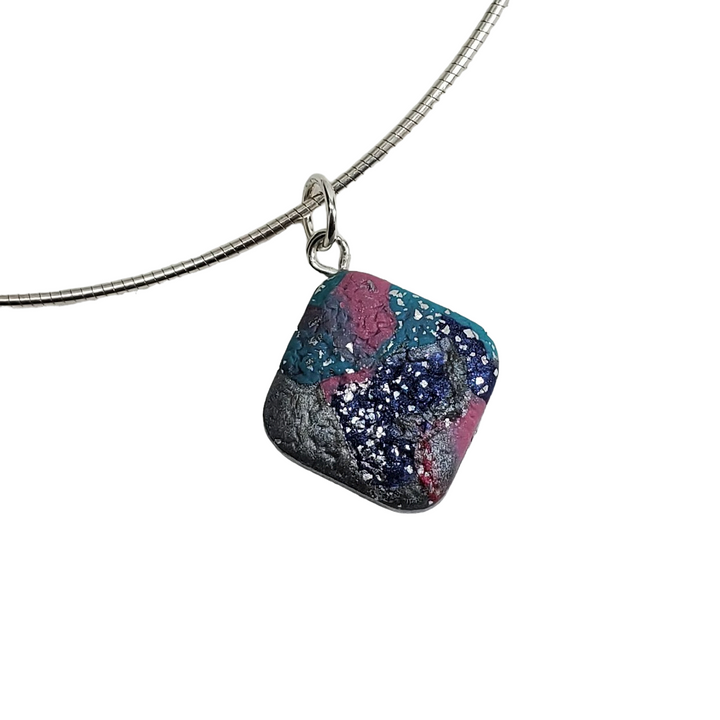 Diamond Pendant Marbled - Very Peri-Pendants-Tiry Originals, LLC