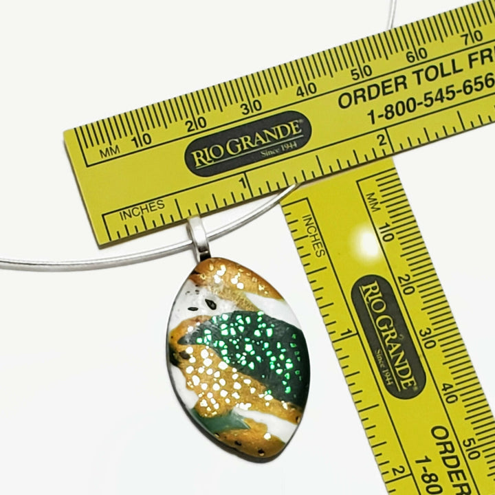 Football Pendant Medium - Go Pack Go-Pendants-Tiry Originals, LLC