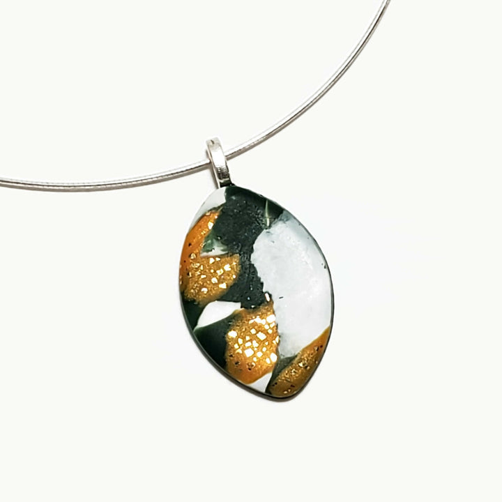 Football Pendant Medium - Go Pack Go-Pendants-Tiry Originals, LLC