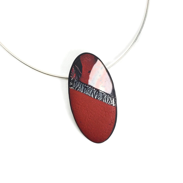 Large Oval Pendant - Scarlett-Pendants-PMP78 #2 RBW-2-Option #2-Tiry Originals, LLC