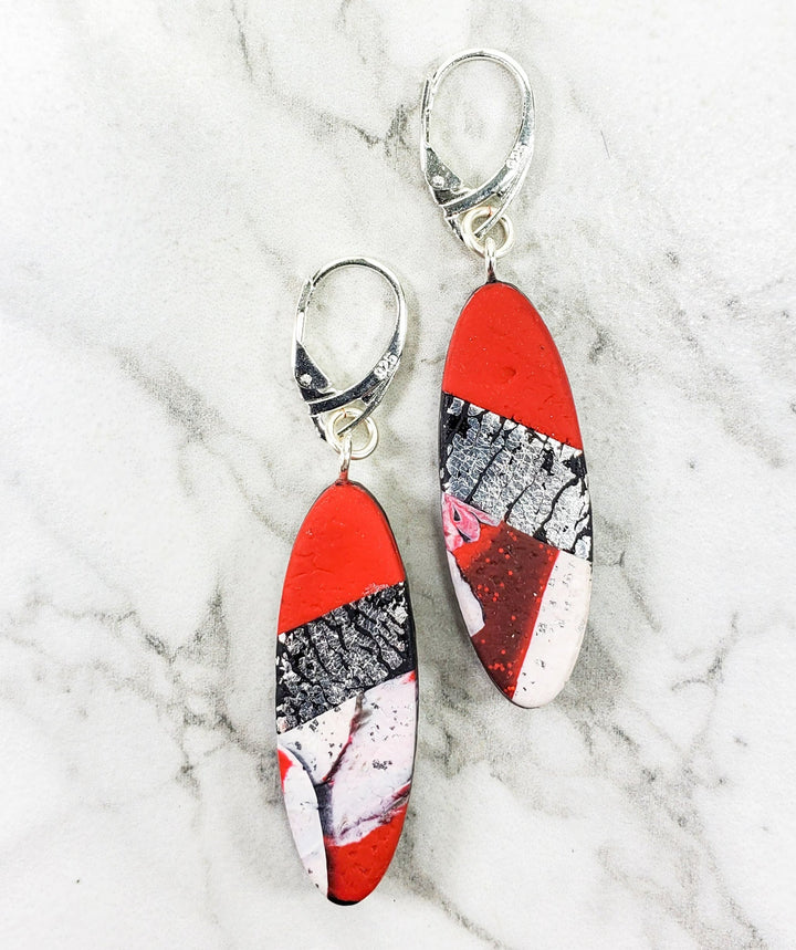 Long Oval Dangle Earring - Large - Scarlett-Earrings-Tiry Originals, LLC