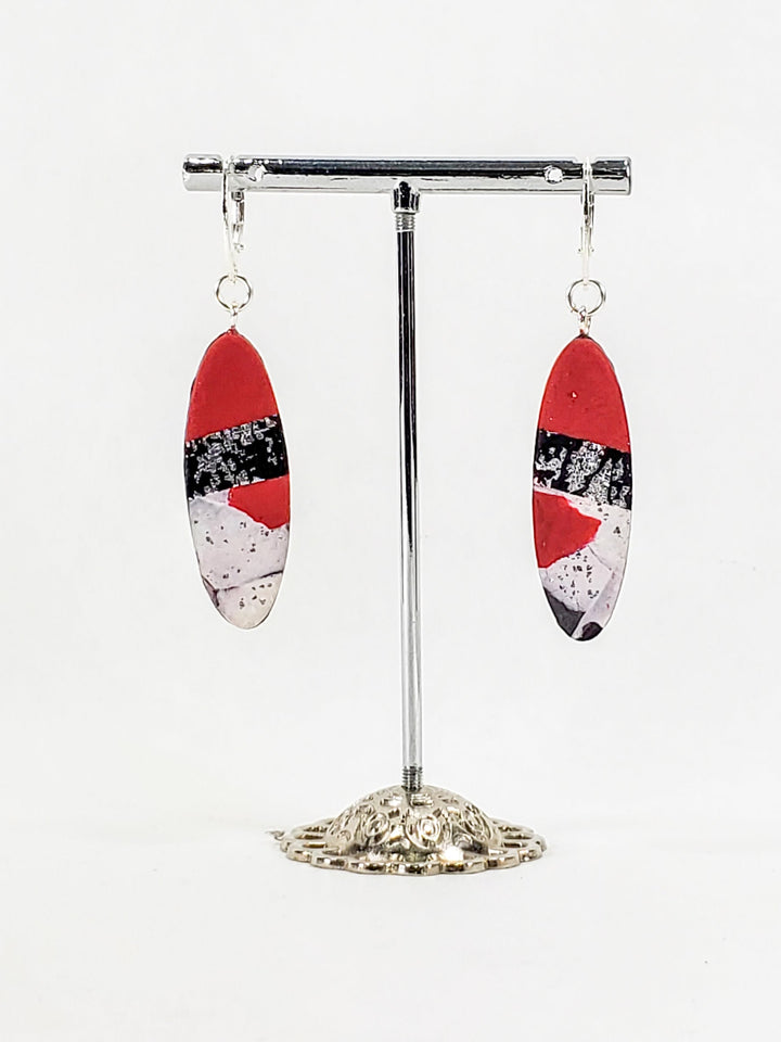Long Oval Dangle Earring - Large - Scarlett-Earrings-Tiry Originals, LLC