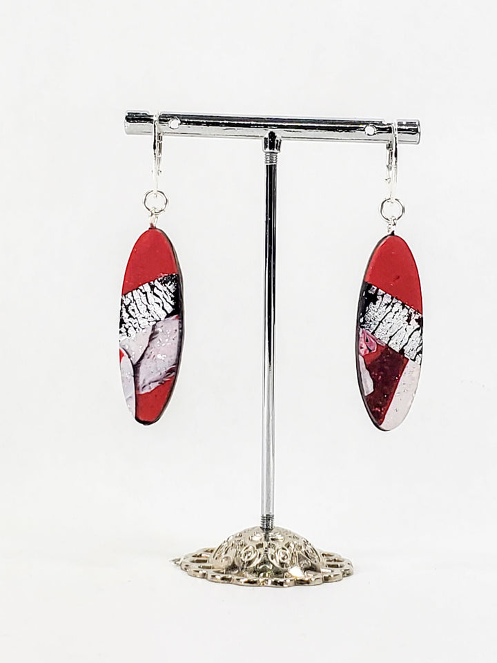 Long Oval Dangle Earring - Large - Scarlett-Earrings-Tiry Originals, LLC
