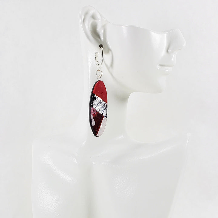 Long Oval Dangle Earring - Large - Scarlett-Earrings-Tiry Originals, LLC