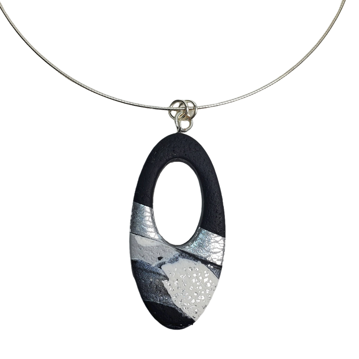 Oval Donut Cutout Pendant - Calacatta-Pendants-Tiry Originals, LLC