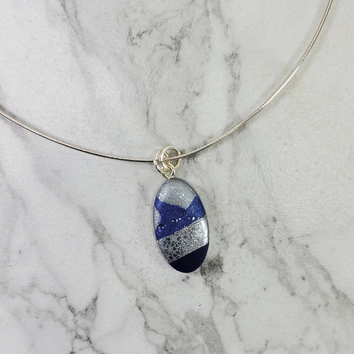 Oval Pendant - Very Peri-Pendants-Tiry Originals, LLC