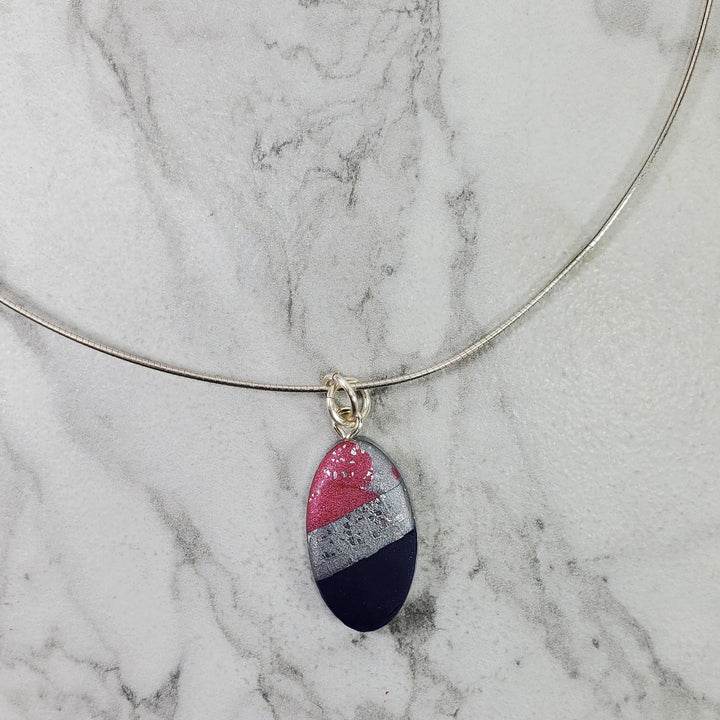 Oval Pendant - Very Peri-Pendants-Tiry Originals, LLC