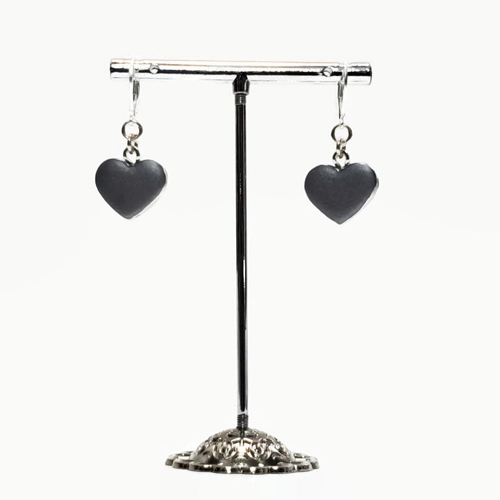 Silver Heart Earrings - Chrome-Earrings-Tiry Originals, LLC