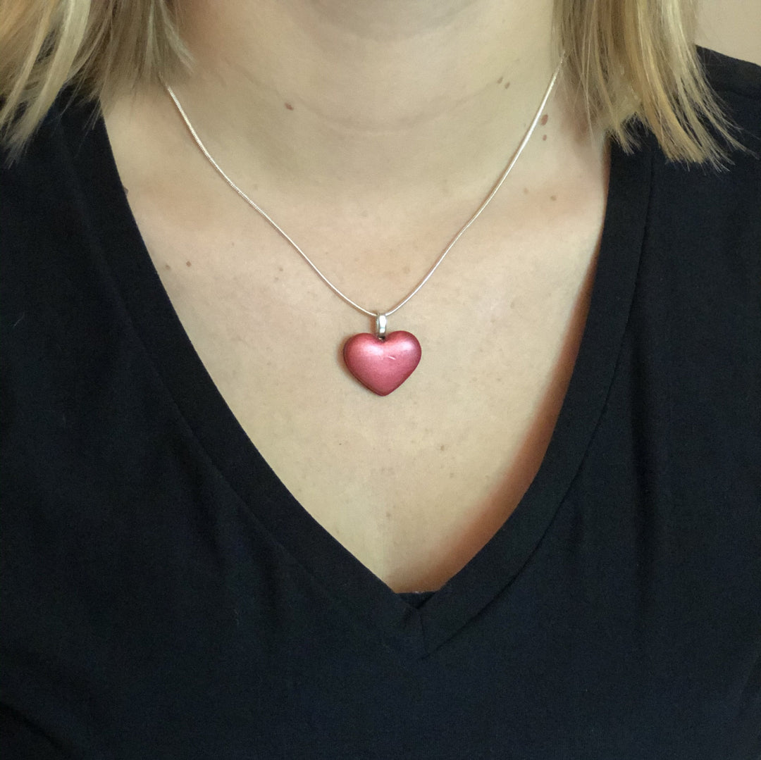 Silver Heart Pendant - Large-Pendants-Tiry Originals, LLC
