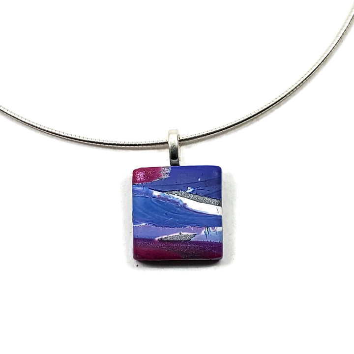 Square Pendant - Blue-Pendants-PMP22 #3-Option #3-Tiry Originals, LLC