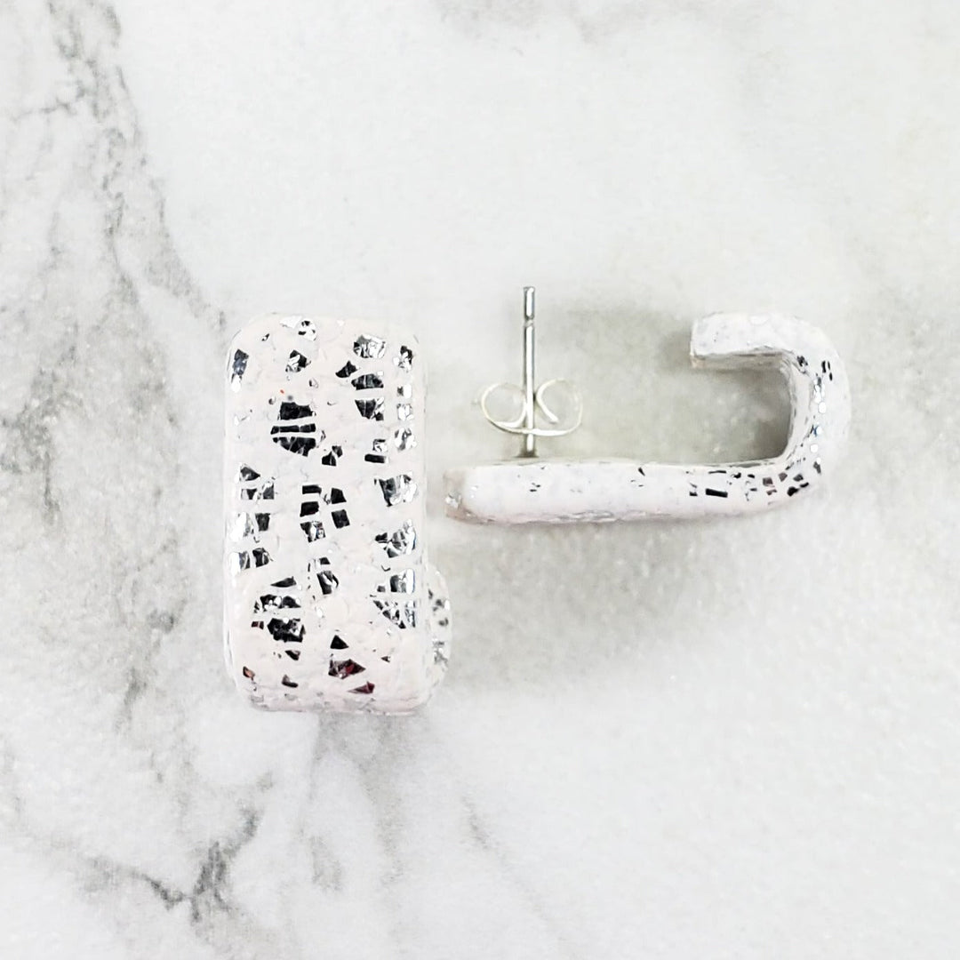 White Huggie Earrings - Solid Color and Stylish Accessories for Any Outfit-Earrings-Tiry Originals, LLC