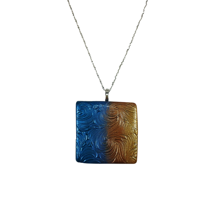 1-1/2" Large Square Ombre Pendant-Sale-Tiry Originals, LLC