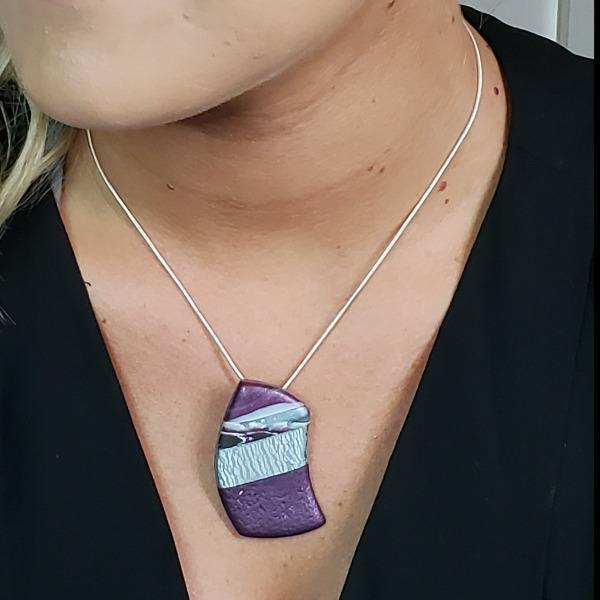 1" x 2" Cut Away Rectangle Pendant - Amaranthine-Sale-Tiry Originals, LLC