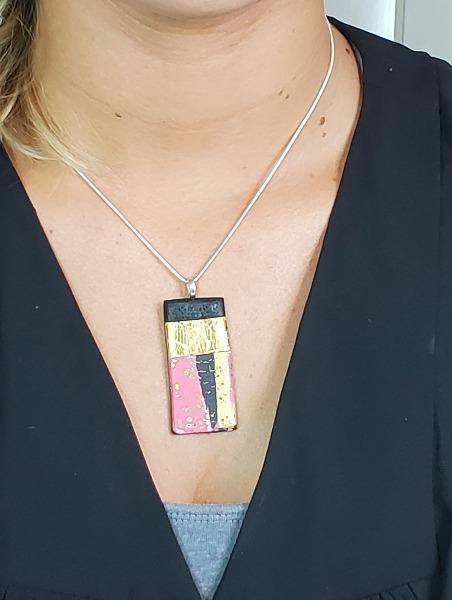 1" x 2" Rectangle Pendant - A Day in Paris-Sale-Tiry Originals, LLC