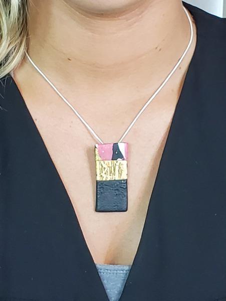 1" x 2" Rectangle Pendant - A Day in Paris-Sale-Tiry Originals, LLC