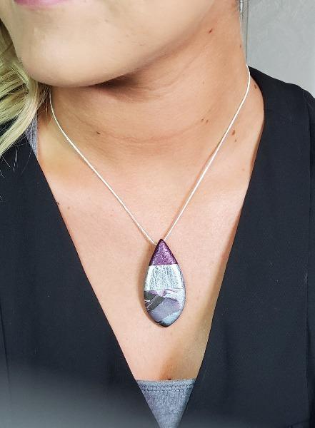 1" x 2" Tear Drop Pendant - Amaranthine-Sale-Tiry Originals, LLC