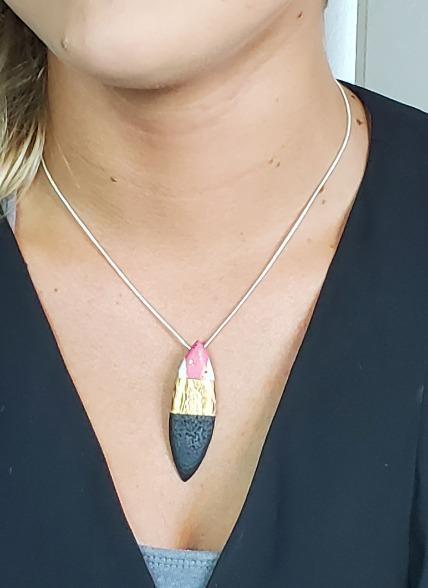 3/4" x 2-1/4" Sharp Dagger Pendant - A Day in Paris-Sale-Tiry Originals, LLC