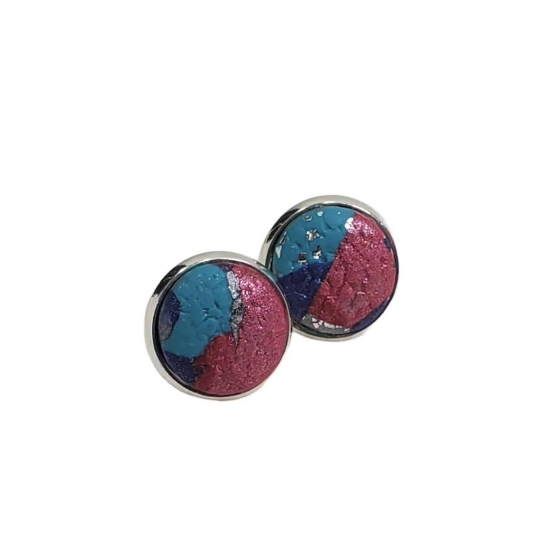 12mm Very Peri Stud Post Earrings - Beautiful and Versatile-Earrings-Tiry Originals, LLC