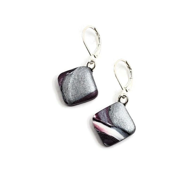 14x14mm Square Dangle Earring - Amaranthine-Sale-Tiry Originals, LLC