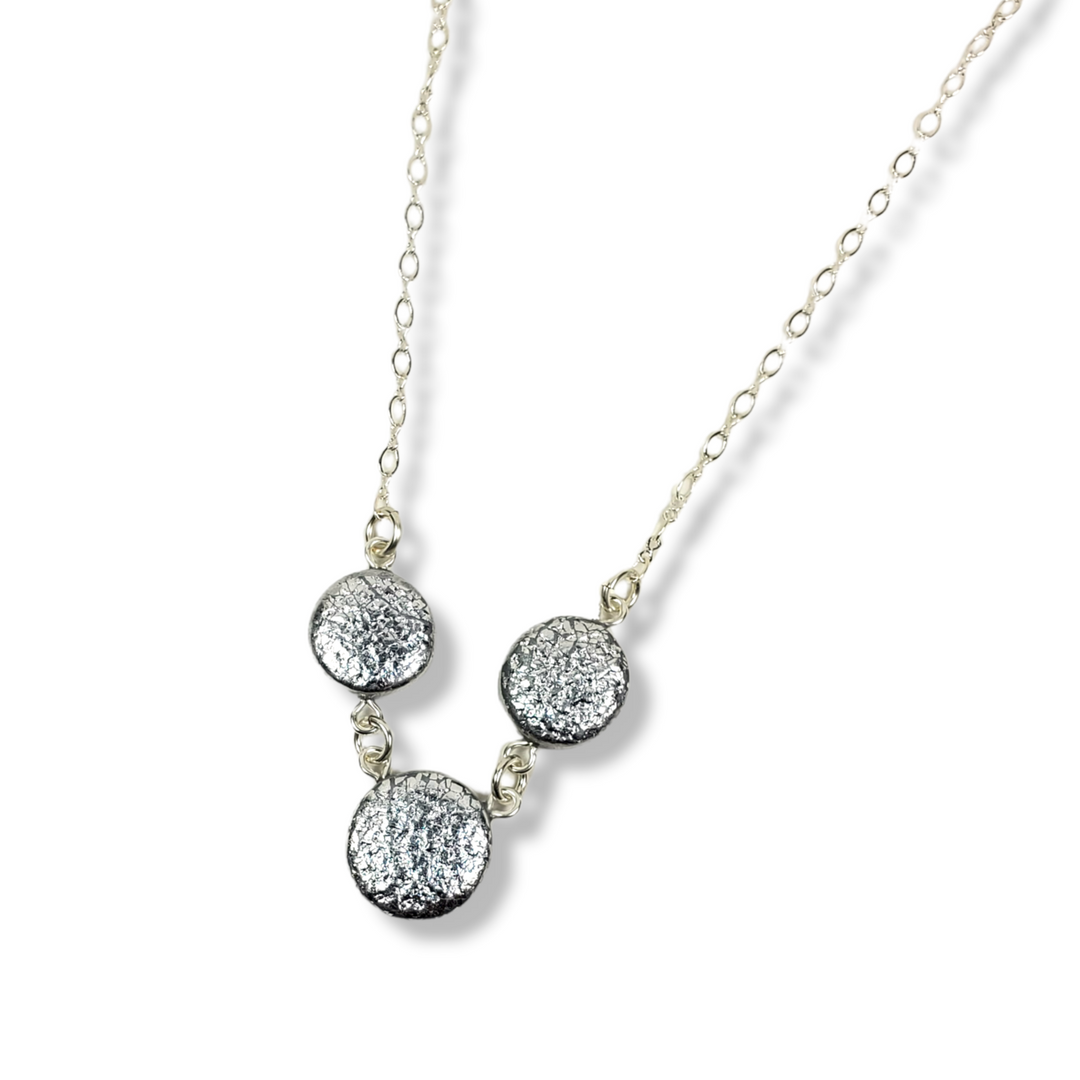 3 Multi Coin Necklace - Chrome-Necklace-PMN25 #1-18 Chrome-Option 1-Tiry Originals, LLC