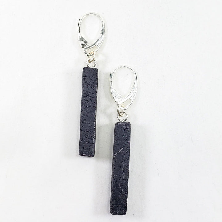 Bar Dangle Earrings - Black-Earrings-PME85 Black-Black-Tiry Originals, LLC