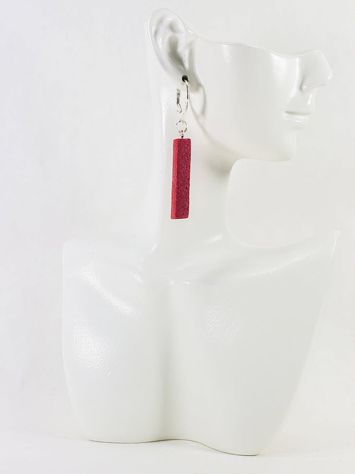 Bar Dangle Earrings - Pink Magenta-Earrings-Tiry Originals, LLC