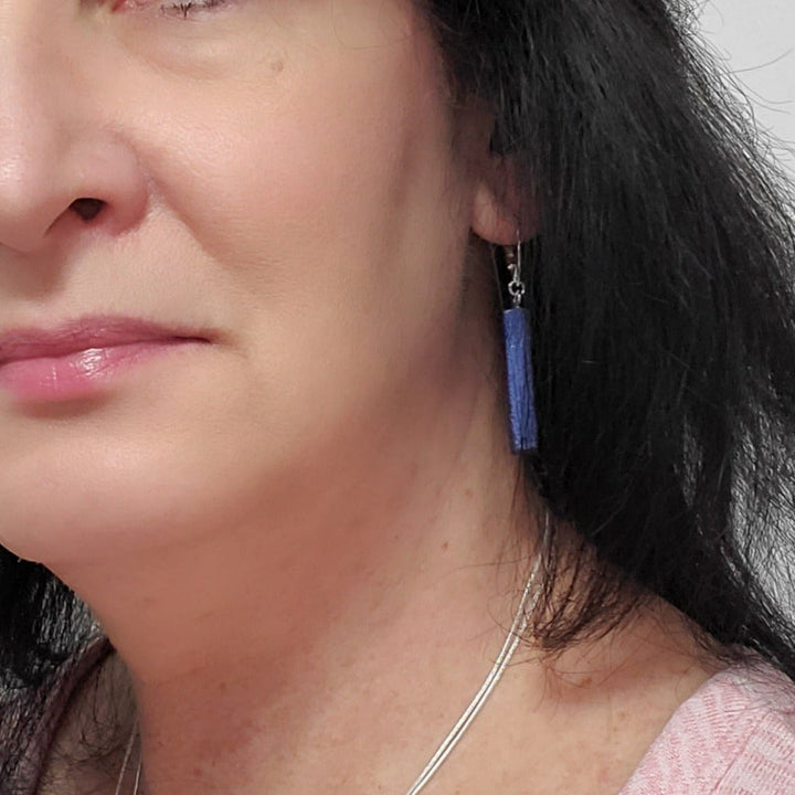 Bar Dangle Earrings - Pink Magenta-Earrings-Tiry Originals, LLC