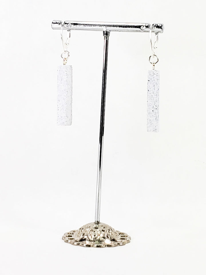 Bar Dangle Earrings - Sparkly White-Earrings-PME85 Sparkly White-Sparkly White-Tiry Originals, LLC