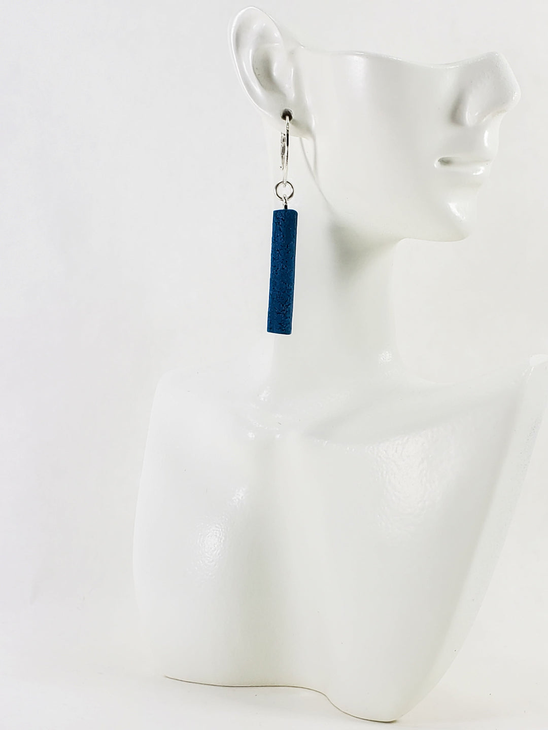 Bar Dangle Earrings - Sparkly White-Earrings-Tiry Originals, LLC