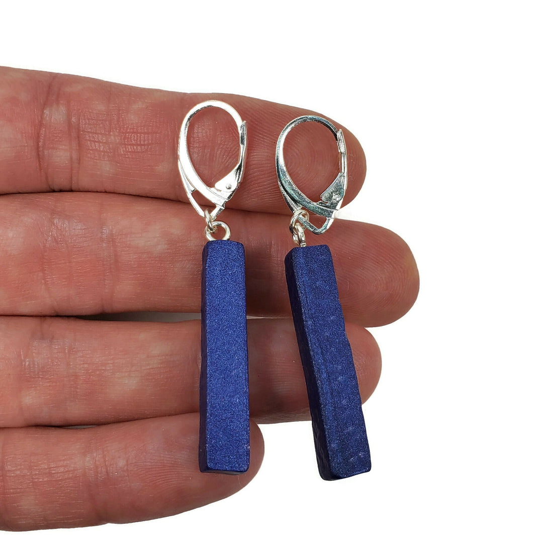 Bar Dangle Earrings - Very Peri-Earrings-PME85 Navy Blue-Navy Blue-Tiry Originals, LLC