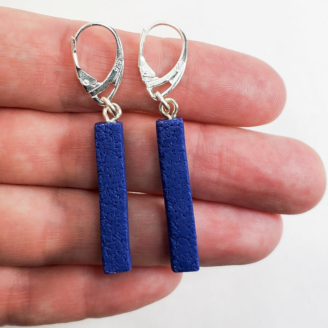 Bar Dangle Earrings - Very Peri-Earrings-Tiry Originals, LLC