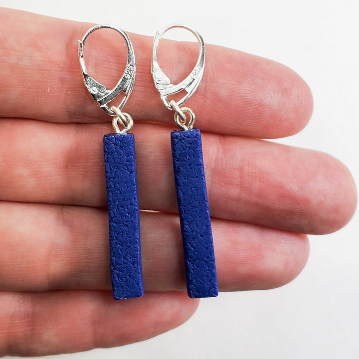 Bar Dangle Earrings - Very Peri-Earrings-Tiry Originals, LLC