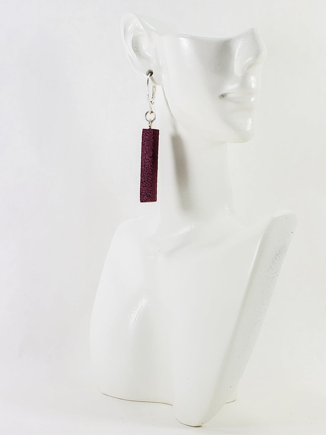 Bar Dangle Earrings - Viva Magenta-Earrings-Tiry Originals, LLC