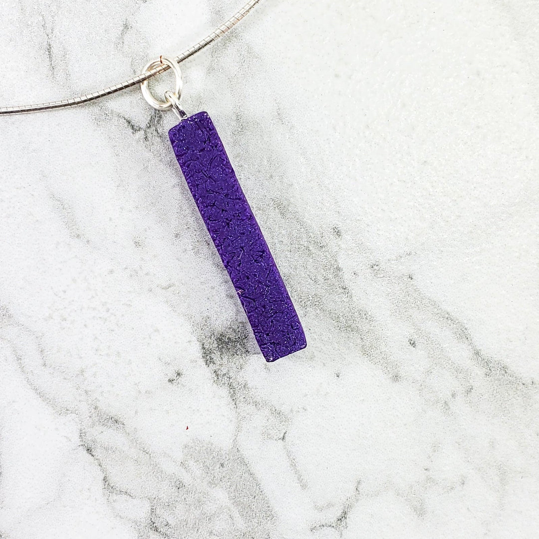 Bar Pendant - Solid Colors-Pendants-PMP85 Purple-Purple-Tiry Originals, LLC