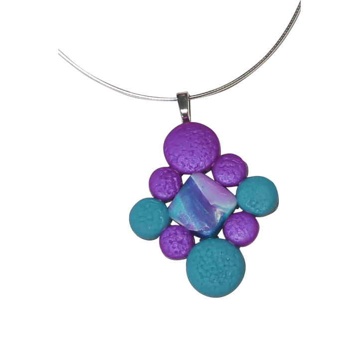 Bubbles Pendant Cluster- Hope-Pendants-PMCS01 Purple-Purple-Tiry Originals, LLC