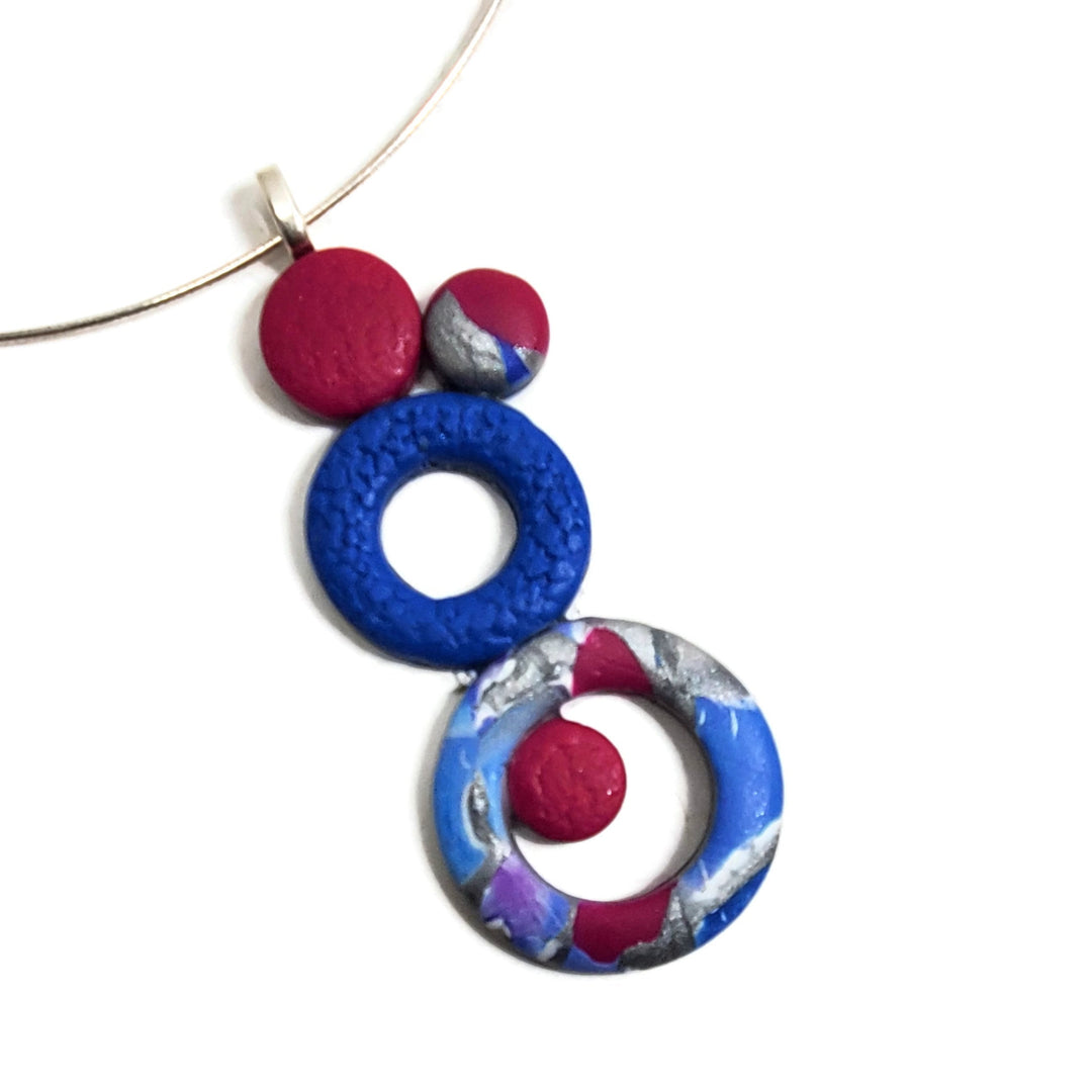 Bubbles Pendant- Double Donut - Blue-Sale--Tiry Originals, LLC