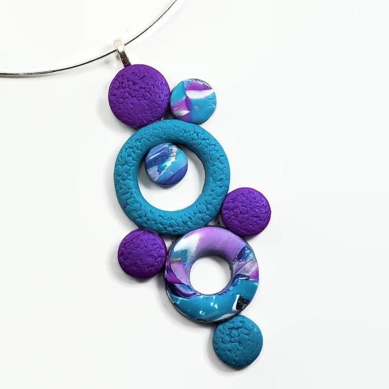 Bubbles Pendant- Double Donut - Hope-Pendants-Tiry Originals, LLC