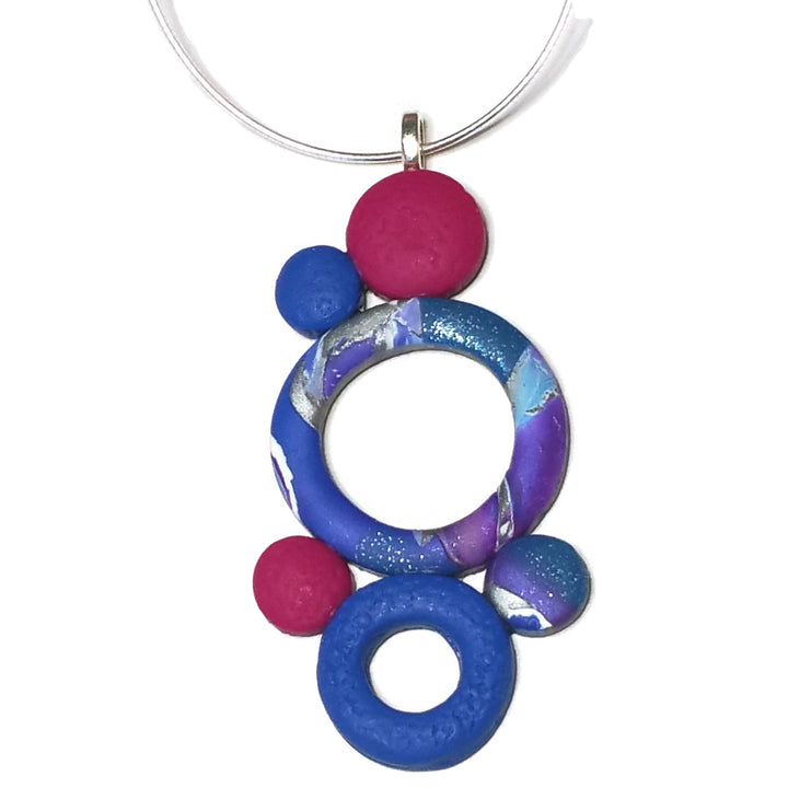 Bubbles Pendant- Large - Blue-Sale-PMCS08 Blue #1-Blue Option #1-Tiry Originals, LLC