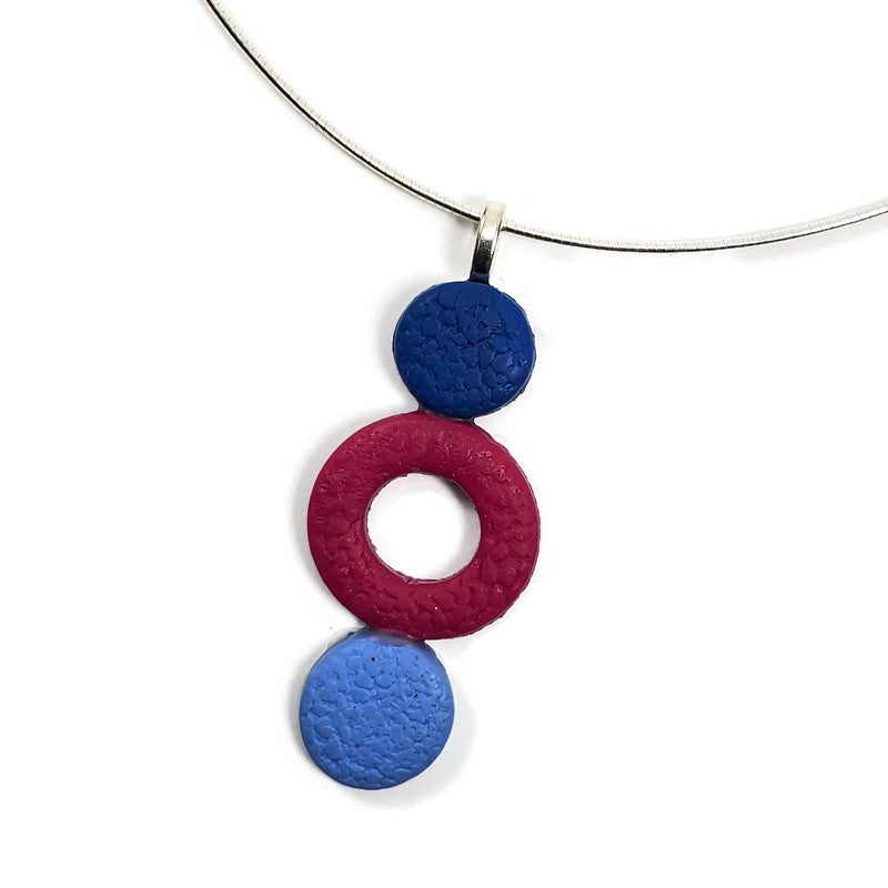 Bubbles Pendant - Medium - Blue-Sale-Tiry Originals, LLC