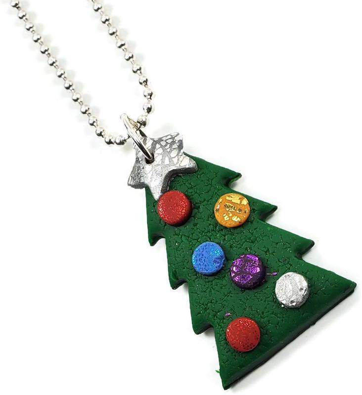 Christmas Tree Pendant-Pendants-PMP62 tree-Green-Tiry Originals, LLC